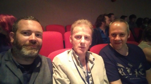 Simon (editor) with Kevin Liddy (Dir) and Rori Coleman (music) at the screening of The Suffering Kind. 